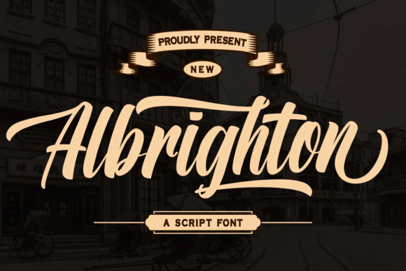 Albrighton: A Vintage Script Typeface for Editorial Design