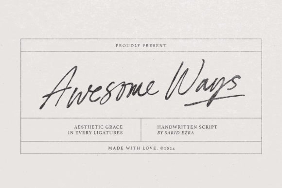 Awesome Ways Font: A Handwritten Typeface for Authentic Brands