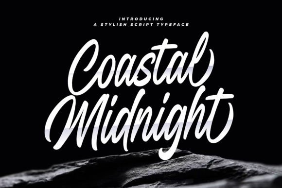 Coastal Midnight: A Brush Typeface for Relaxed Branding