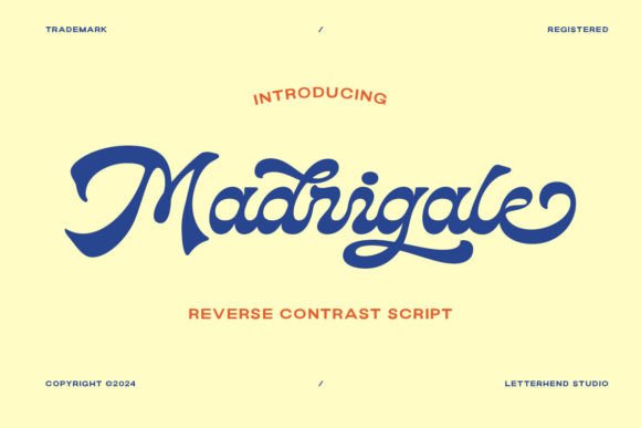 Madrigale: A Reverse Contrast Typeface for Bold Web Design