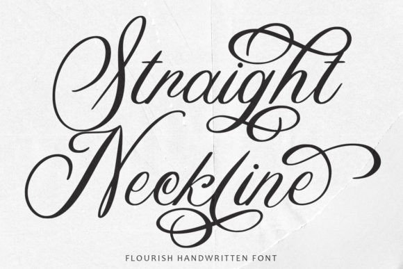 Straight Neckline Font: Elevating Web Design with Elegant Script