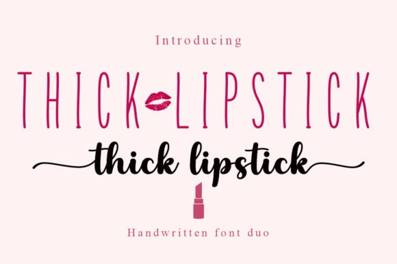Thick Lipstik Duo: A Premium Font for Bold Branding