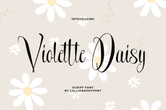 Violette Daisy: A Modern Script Typeface for Editorial Elegance